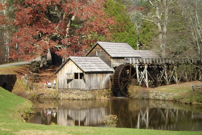 old mill in the fall