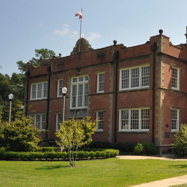 a large brick building