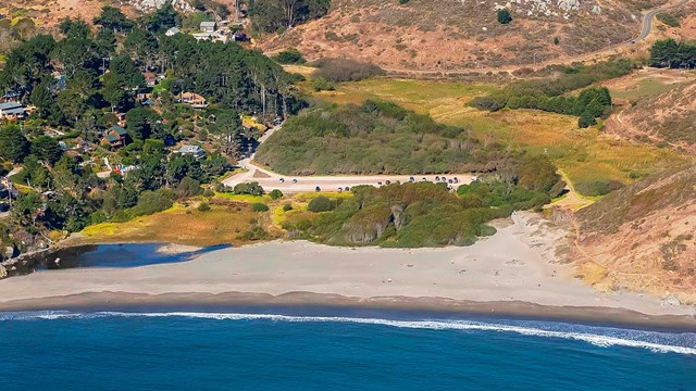 Landscape shot of Muir Beach.