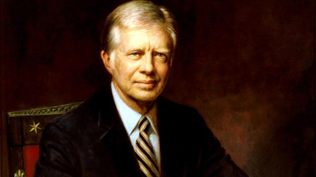 Official White House portrait of Jimmy Carter.