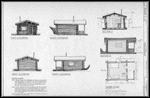 Drawings of Pearson Cabin, Denali National Park.