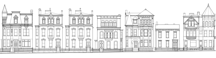 row house drawing