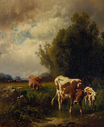 Image of painting titled Cattle and Landscape