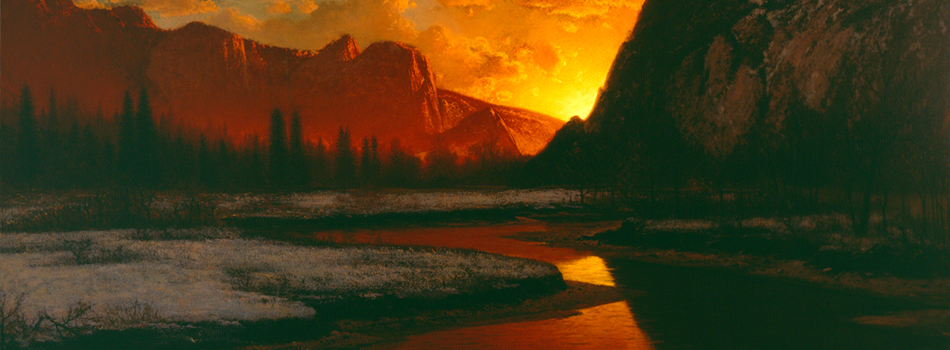 Image of painting titled Sunset in the Yosemite Valley