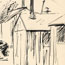 People, Trees, Latrines and Manzanar Barracks