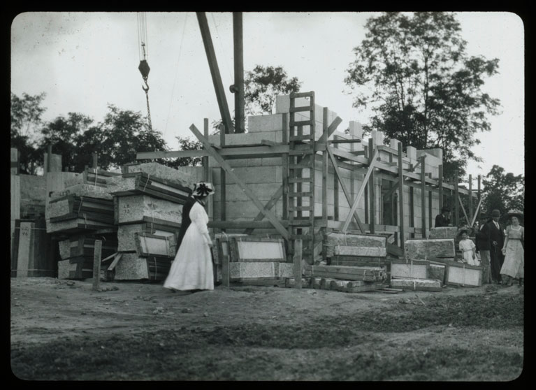 Construction of the Memorial Building, circa 1910