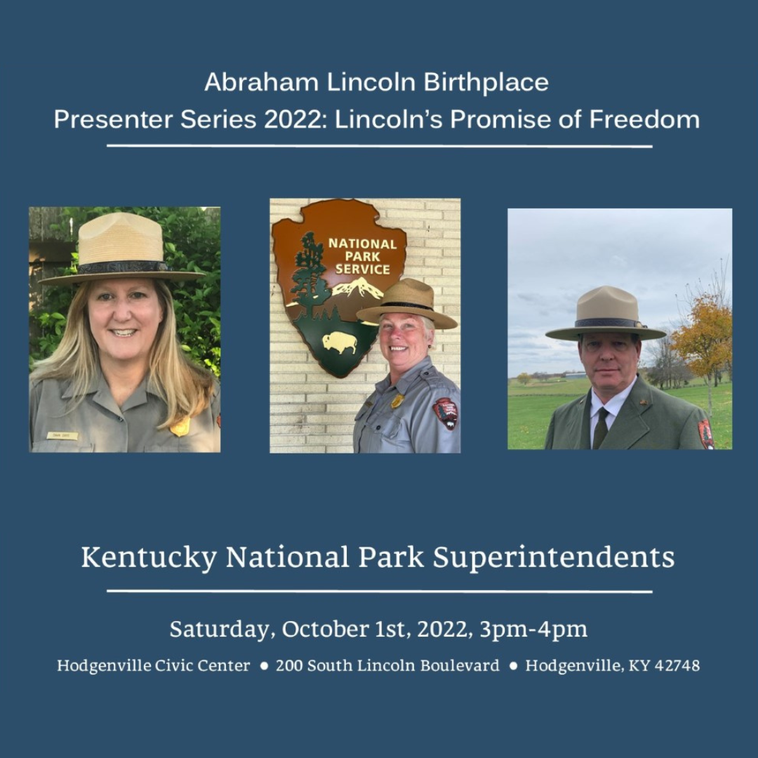 October Speaker Series Flyer, photos of the three superintendents.