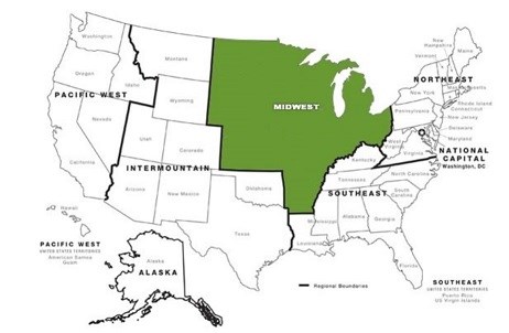 Midwest Region Map