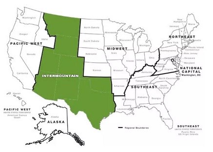 intermountain Region Map