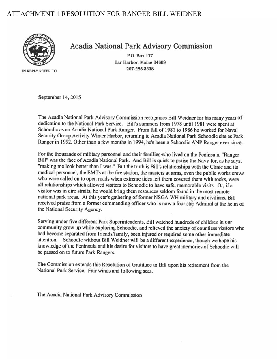 reference photo of a formal resolution of gratitude