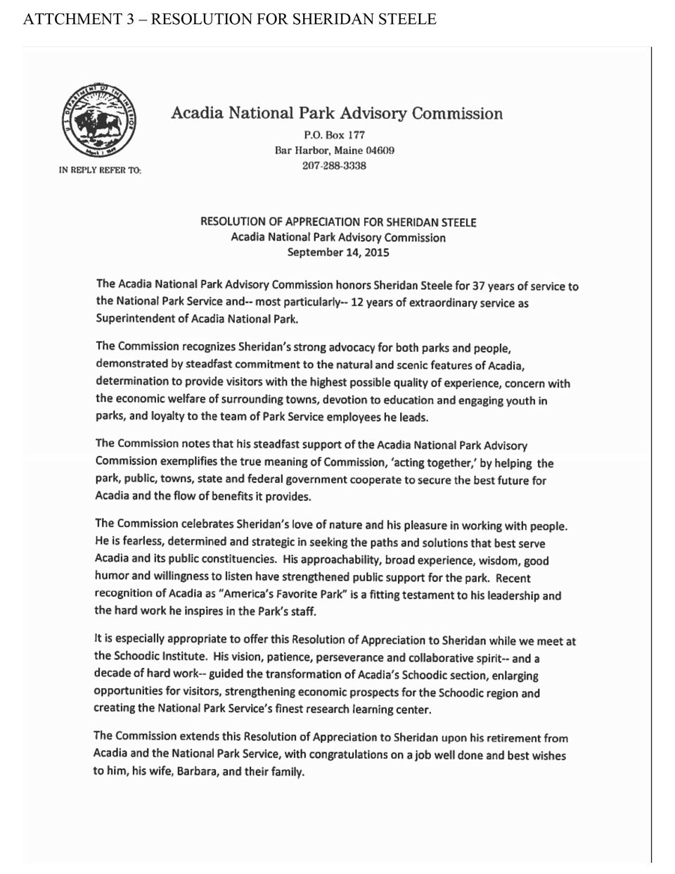 Reference photo of a Formal Resolution of Gratitude