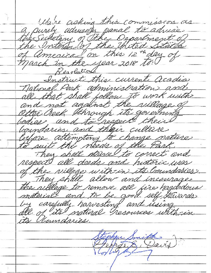 Letter Received From Stephen Smith, Resident of Otter Creek