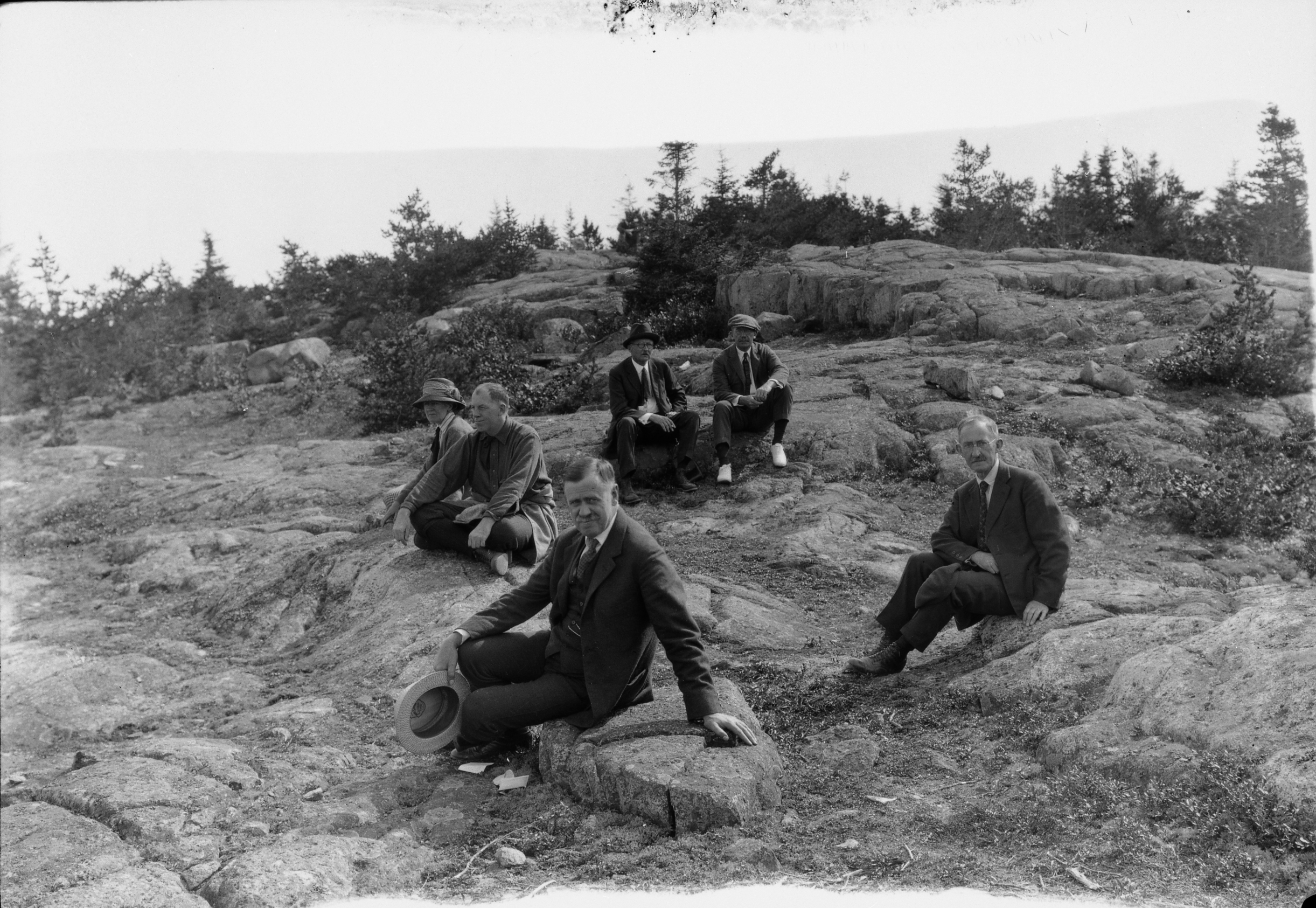 Historic photograph of men having a picnic
