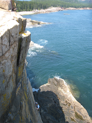 Cliff climbing at Otter Cliffs. Cliff climbing at Otter Cliffs.