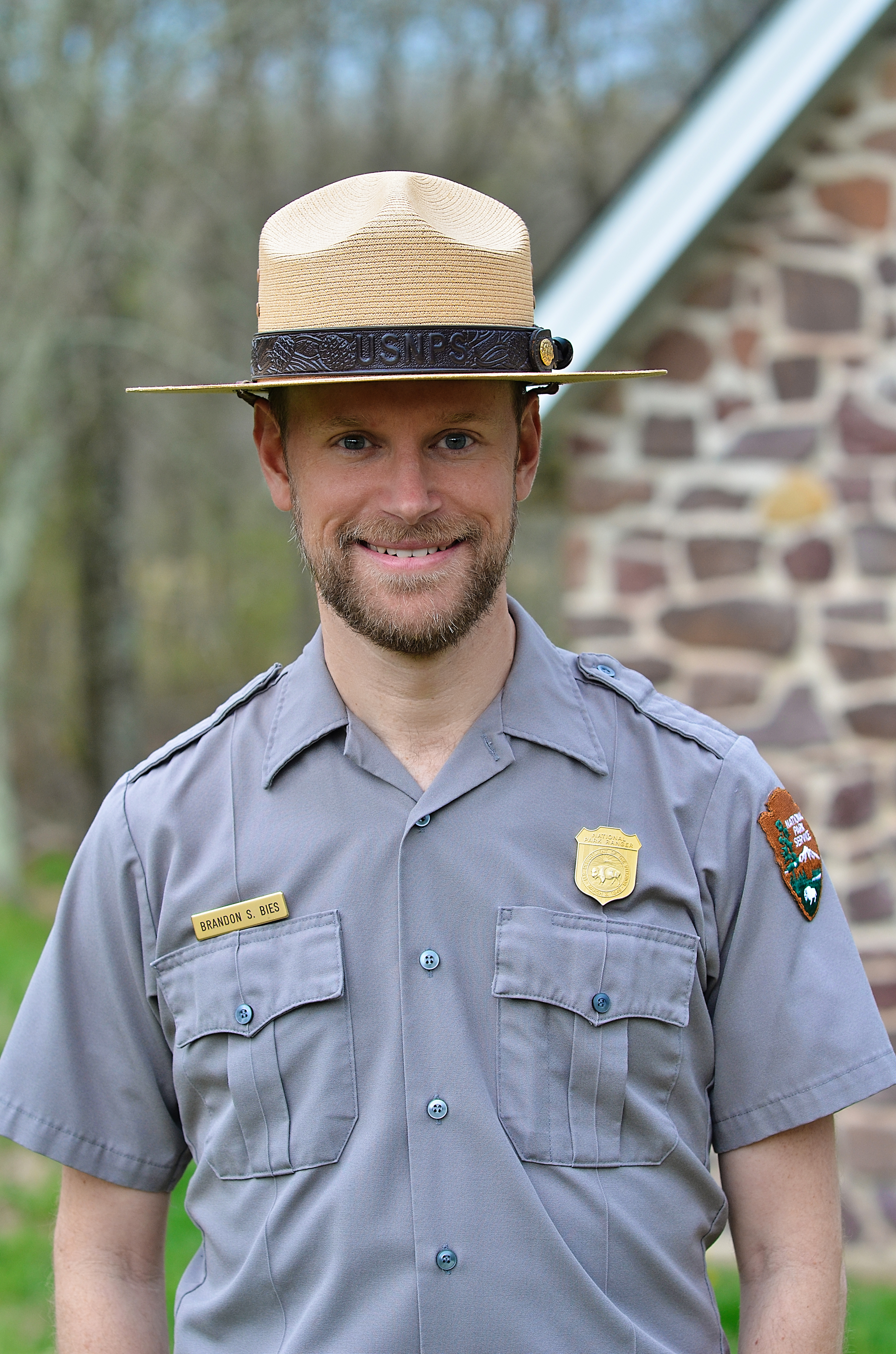 Deputy Superintendent Brandon Bies Man wearing an NPS ranger flat hat