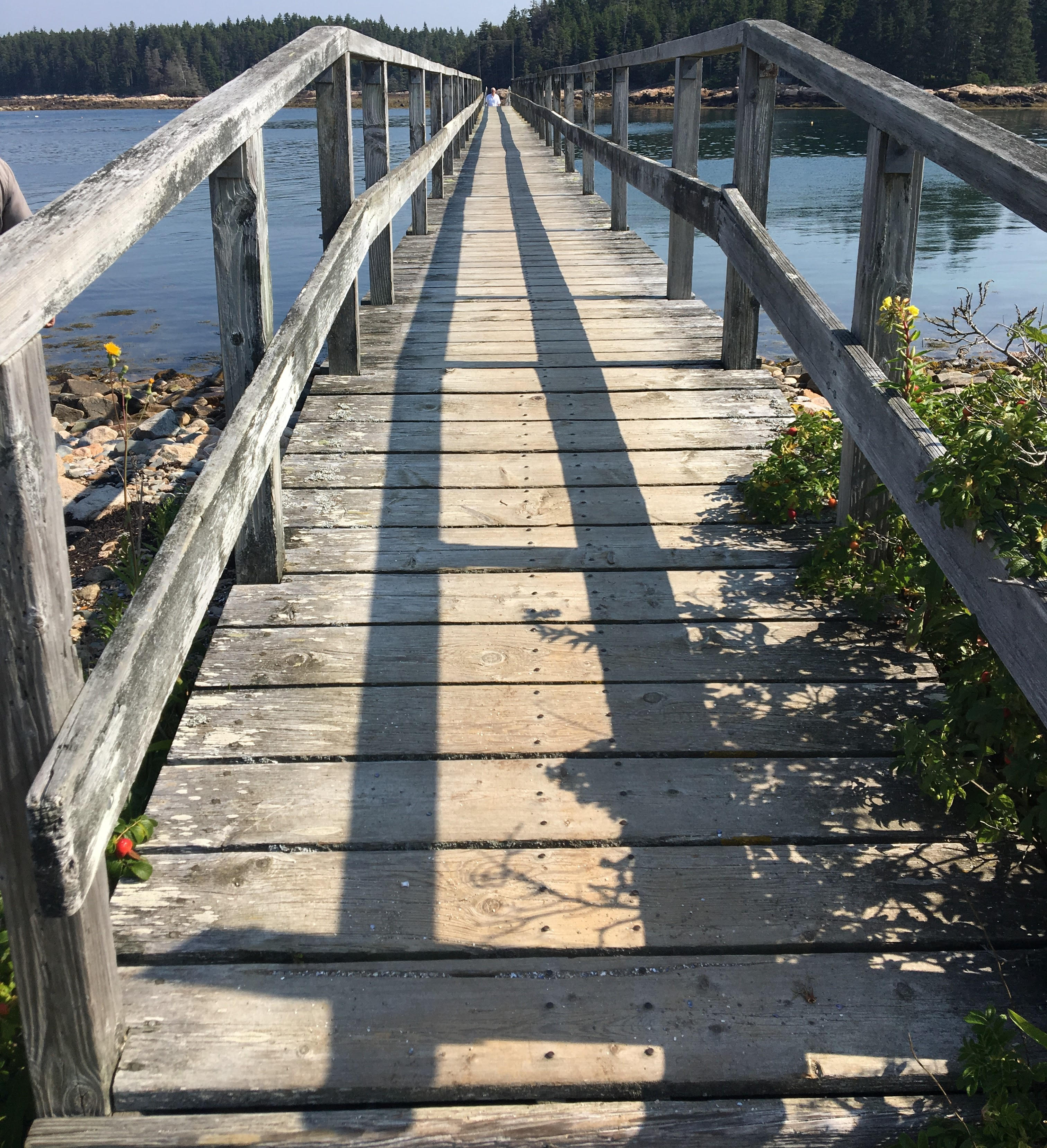The wooden deck of Frazer Pier will be replaced. a wooden pier goes out into water