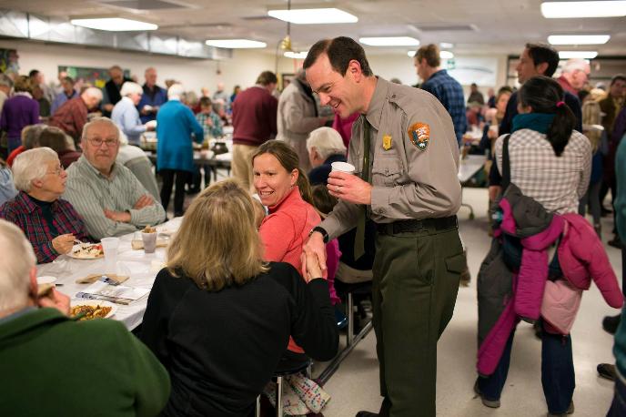 Superintendent Kevin Schneider at Bean Supper 2016