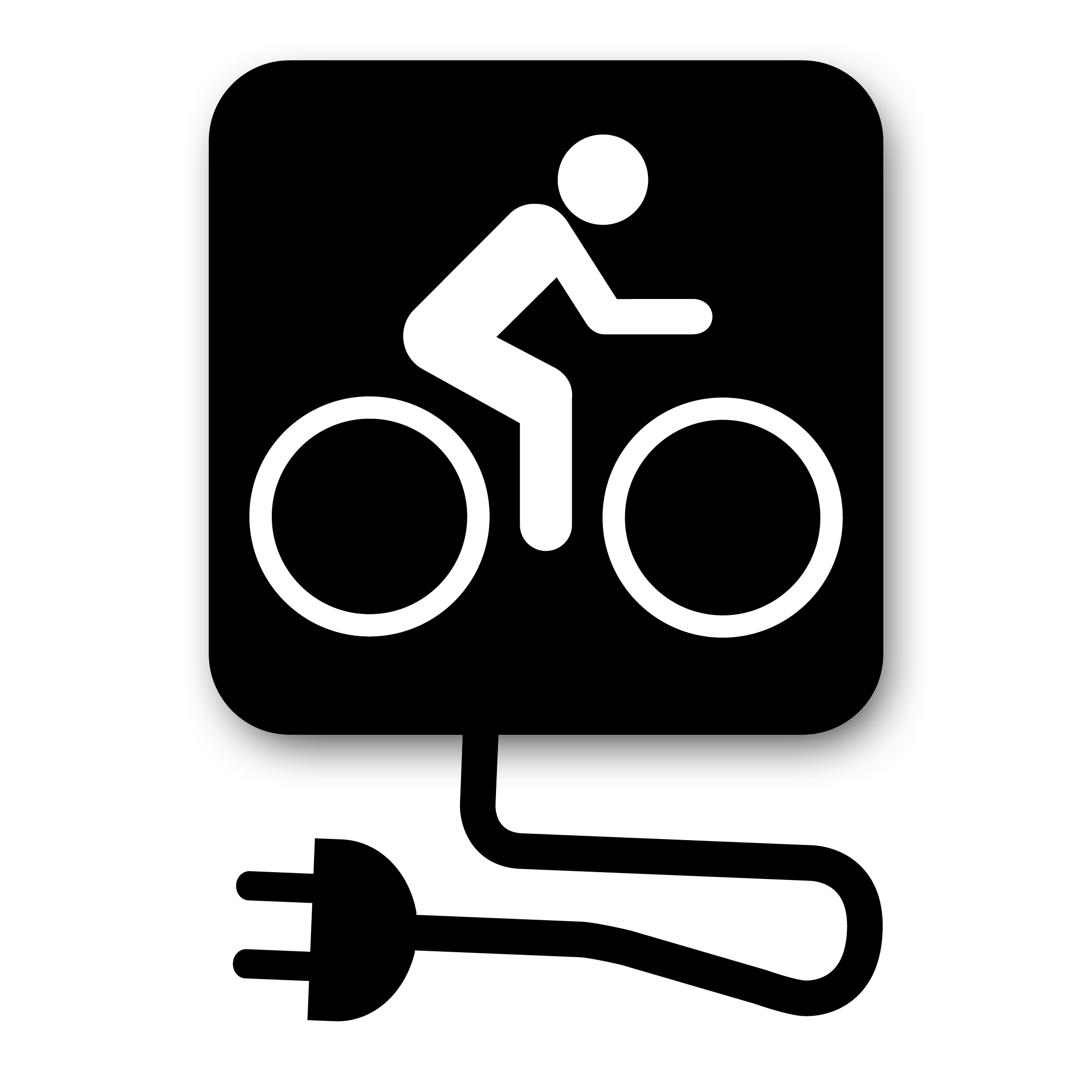 Pictograph logo for electric bicycle