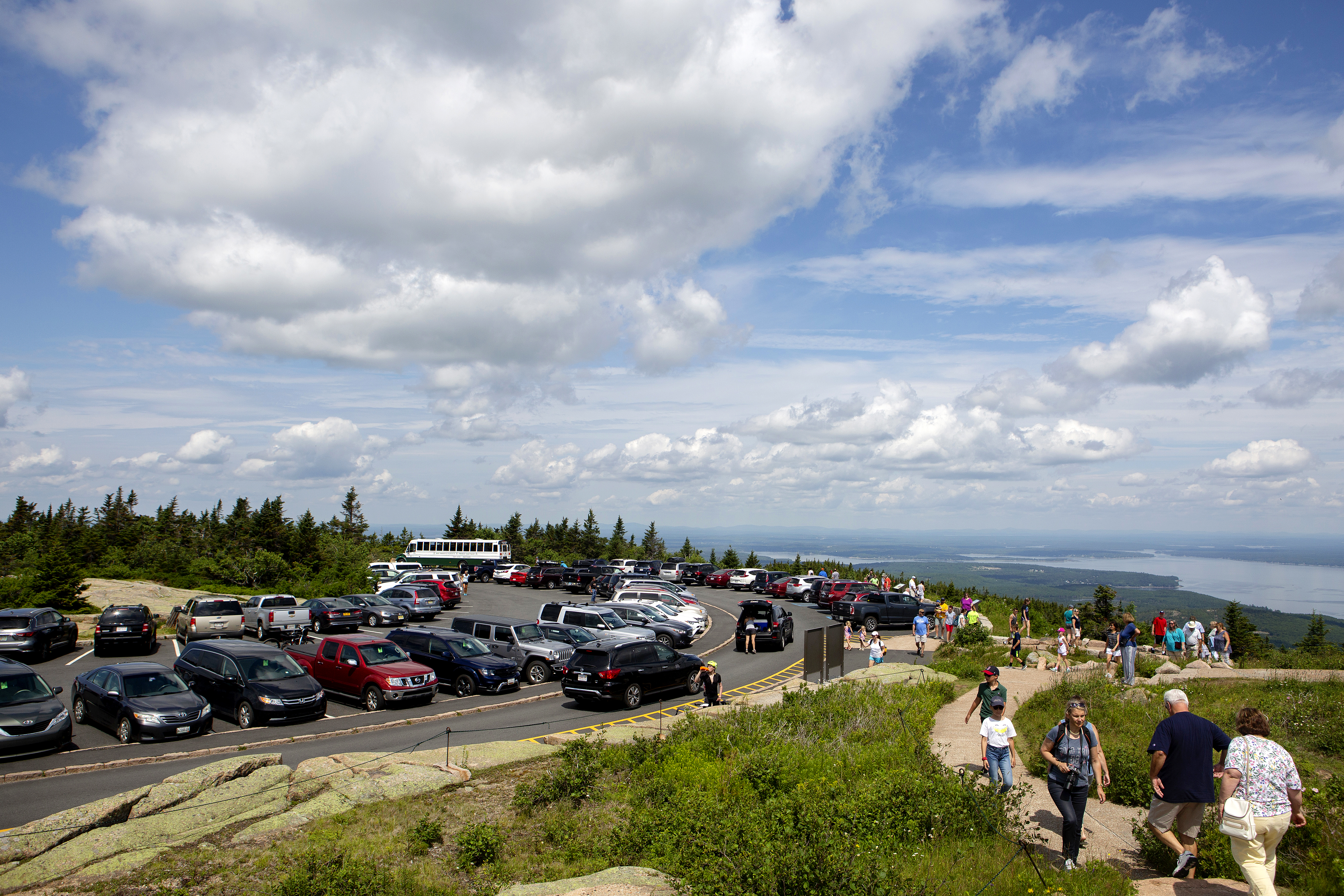 Summer view from Cadillac Mountain in Acadia National Park