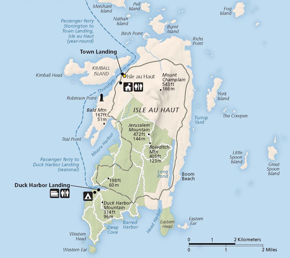 Map Of Acadia National Park Maps - Acadia National Park (U.s. National Park Service)