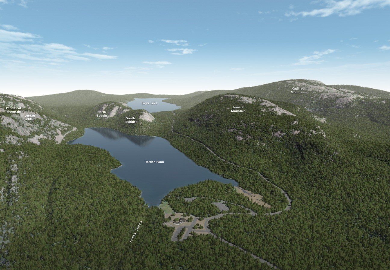3D Map of Jordan Pond Area, 2012