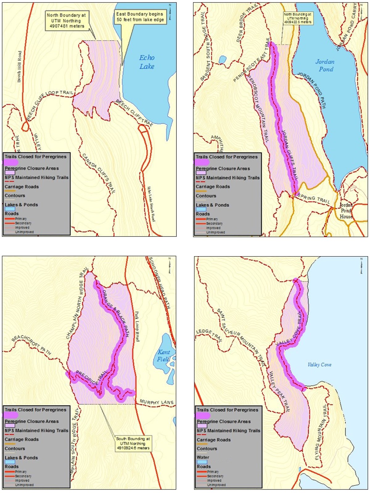 composite image of peregrine falcon wildlife closure maps