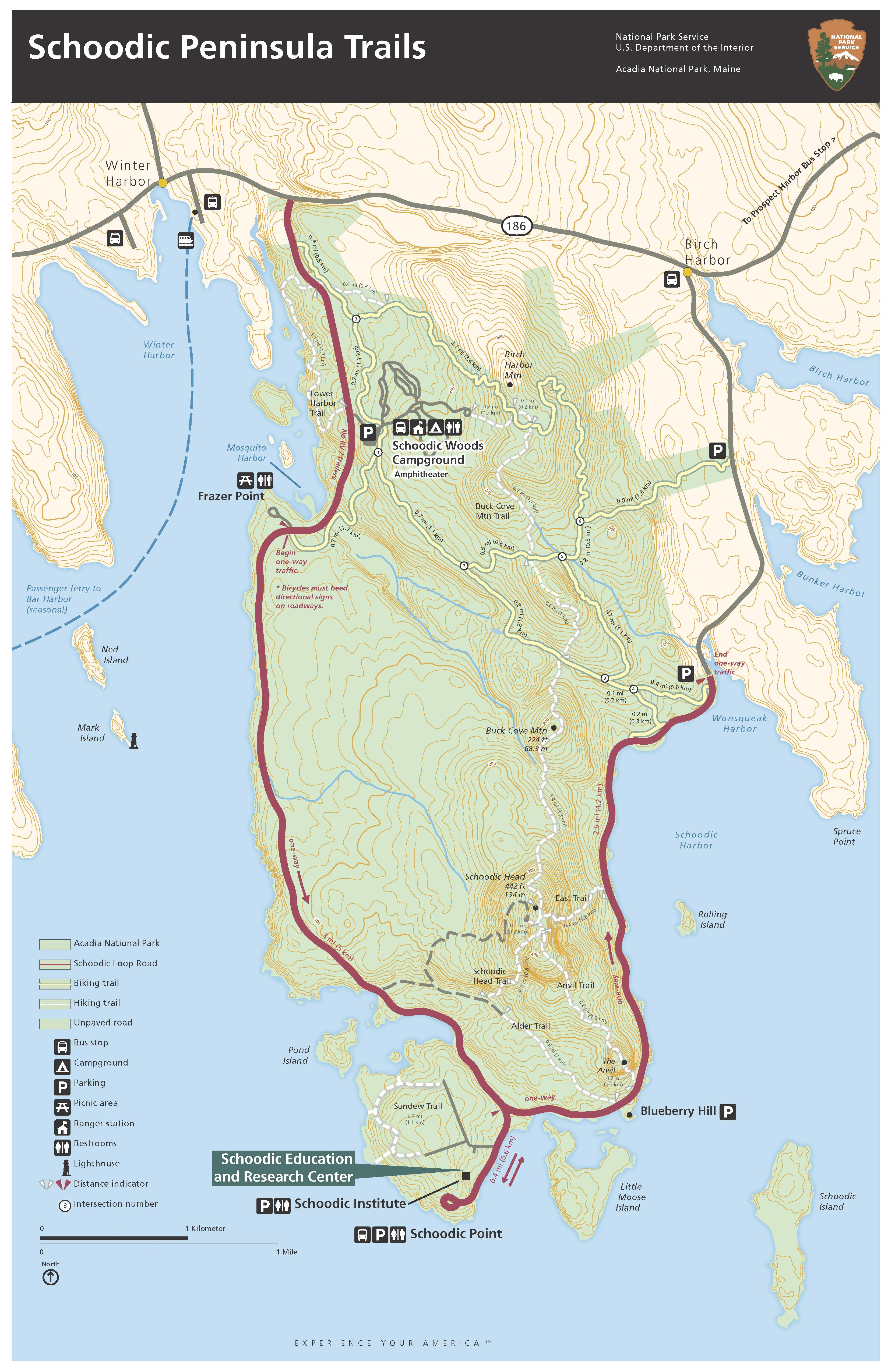 acadia national park maine map Maps Acadia National Park U S National Park Service acadia national park maine map