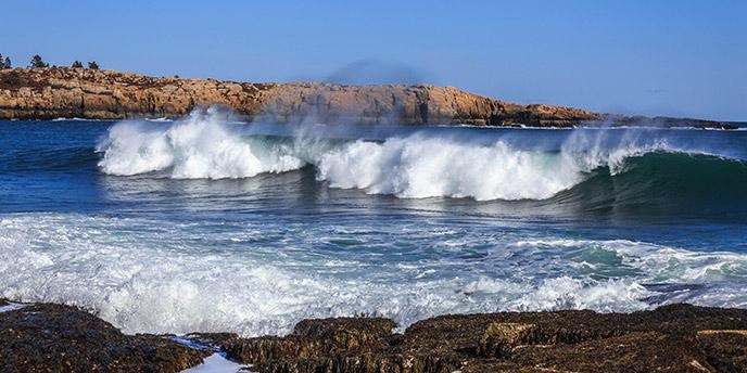 Waves crashing off Schoodic Point. Waves crashing off Schoodic Point.