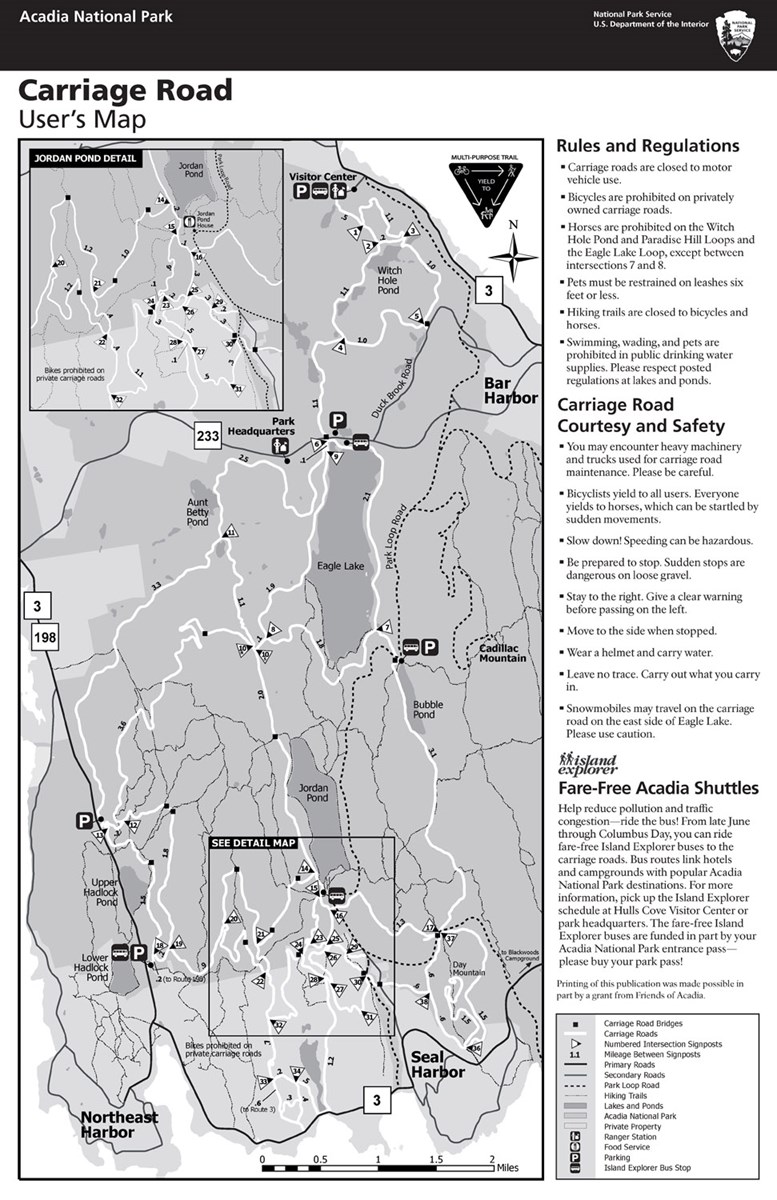 Acadia National Park Hiking Map