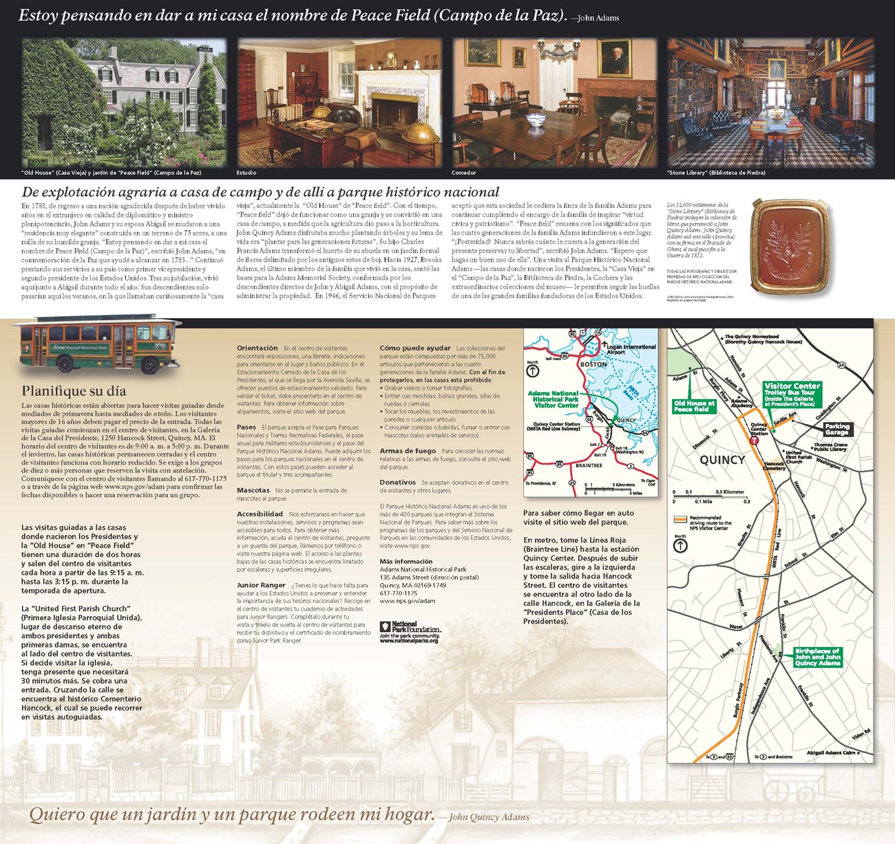 Adams National Historical Park Brochure Page 2