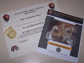 Junior Ranger booklet, certificate and badge. Junior Ranger booklet, certificate and badge.