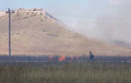 Lighting fire during 2011 prescribed burn.