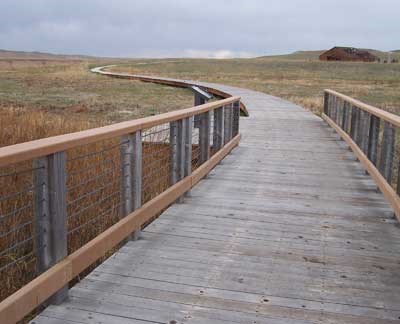 Bridge and boardwalk on Fossil Hills Trail Bridge and boardwalk on Fossil Hills Trail