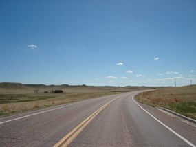 Photograph of the paved road through the monument.