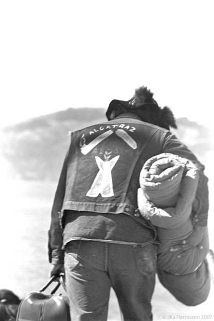 "Broken Treaty" jacket worn by an American Indian on Alcatraz