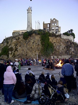 Sunrise Ceremony on Alcatraz Sunrise Ceremony on Alcatraz