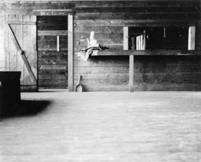 Interior of Funter Bay cannery barracks.