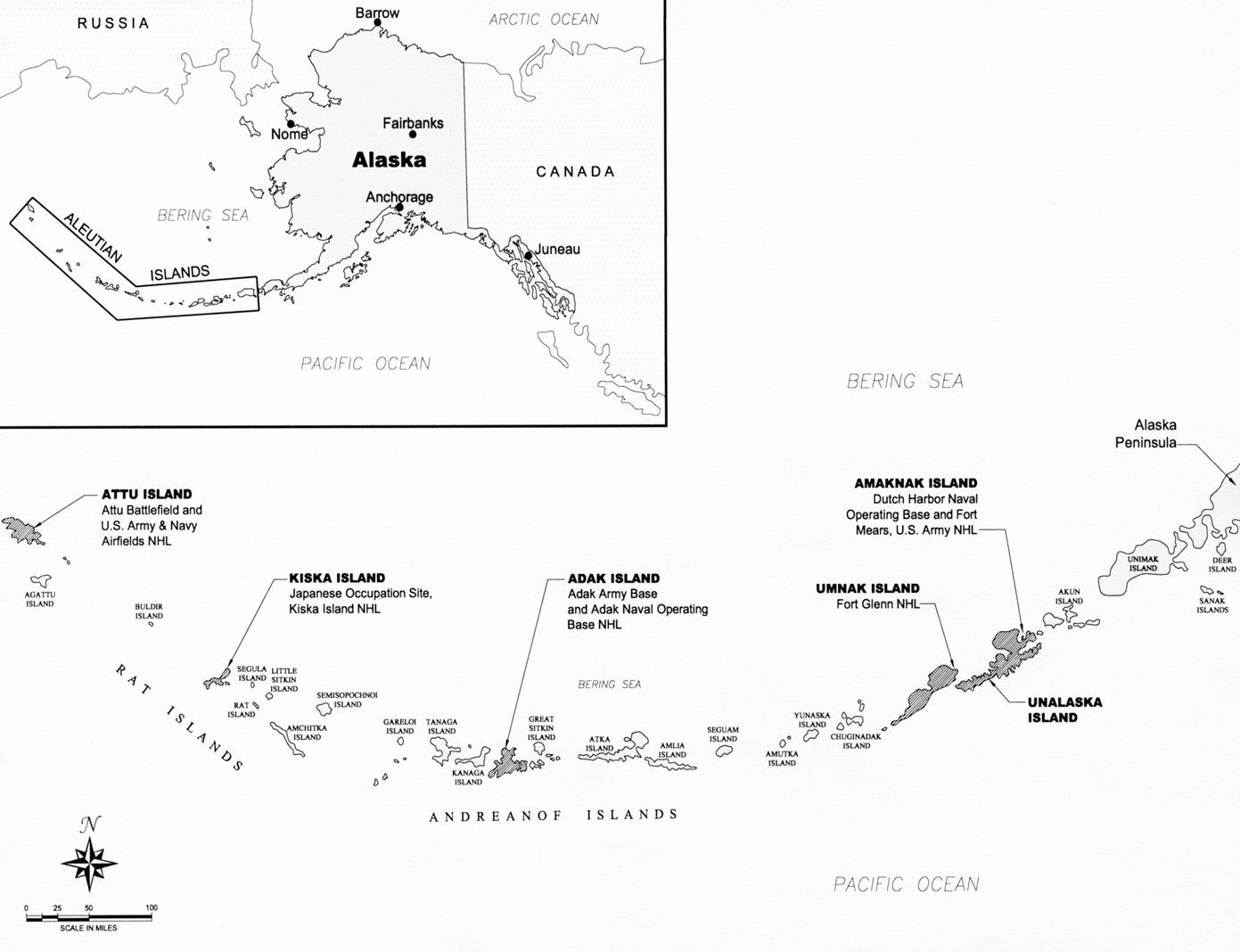 Aleutian Islands Map