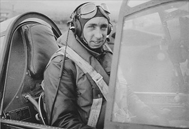 lt= Robert W Lynch in cockpit