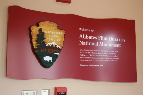 Entrance sign at the Alibates Visitor Center