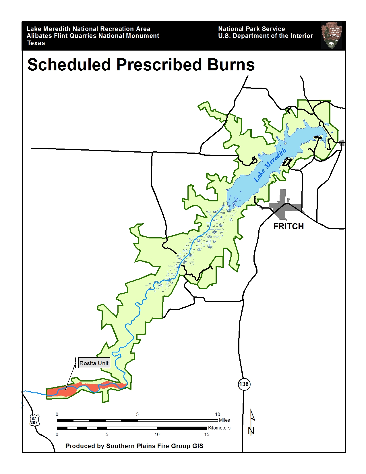 Map of Spring 2016 Prescribed Burn