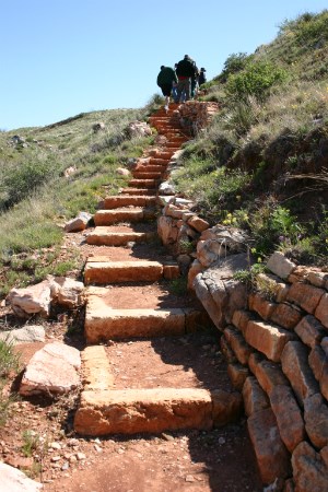 Steep Trail up to the Alibates Flint Quarries