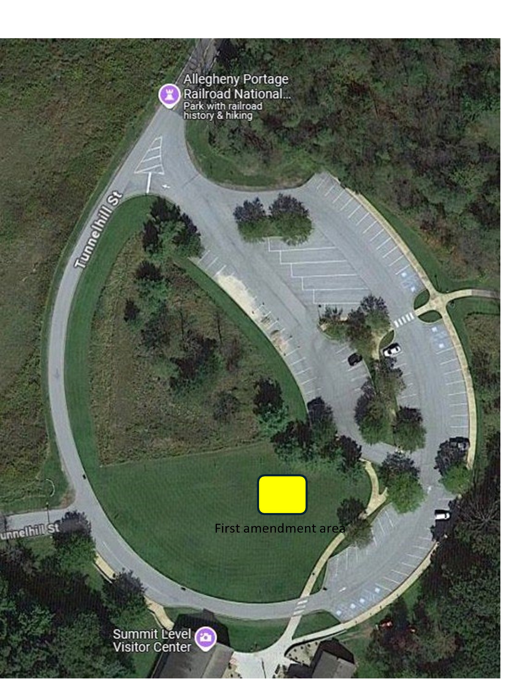 Map of the visitor center area