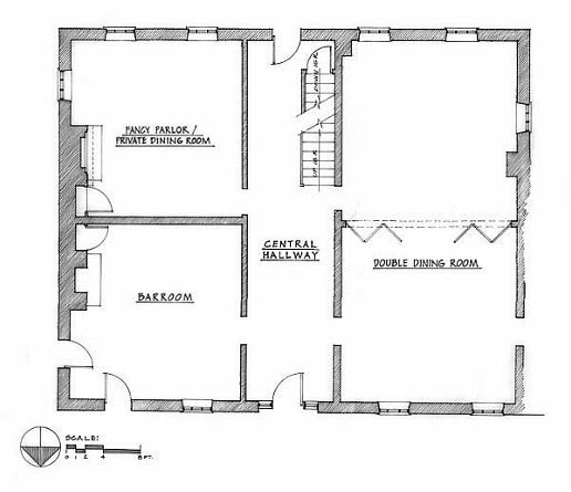 Floor Plan of Lemon House, public areas