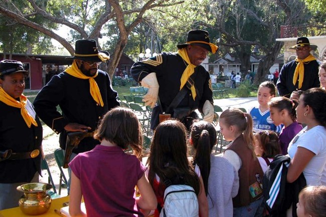 Buffalo Soldiers speaking with students Buffalo Soldiers speaking with students