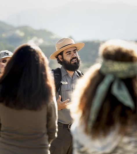 A ranger giving a talk