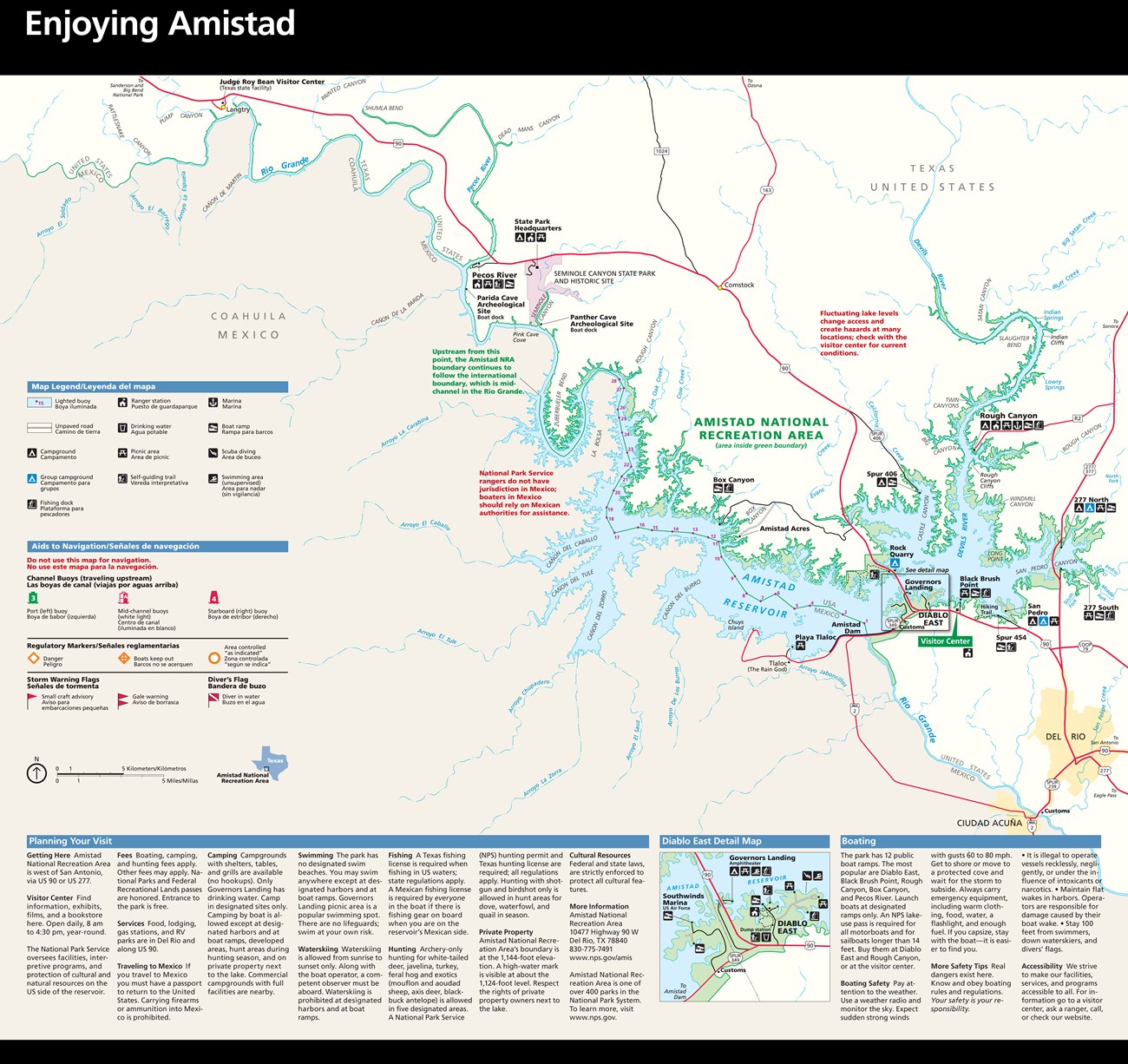 Amistad National Recreation Area Map