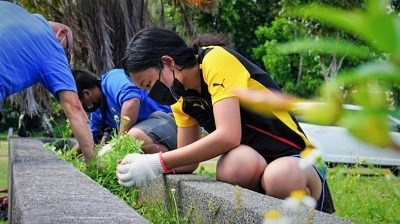 Volunteers at work