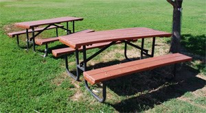 Picnic tables