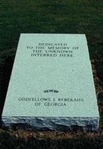 Small marble monument with text Small marble monument with text